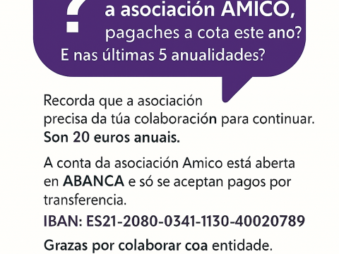 cota anual asociación 20 euros